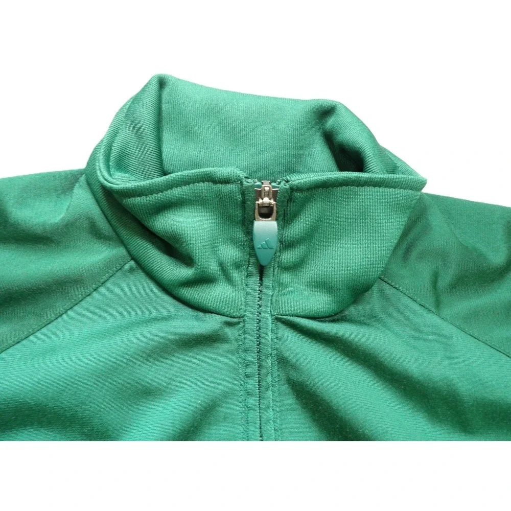 VTG Adidas Track Jacket Men Small Green Y2K Fencing Team Player Issued Full Zip